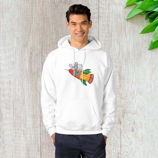 Sleeping Koala on Colourful Rocket  Hoodie (Creator Uploaded)