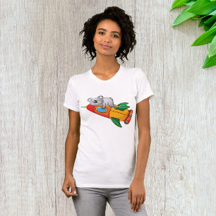 Sleeping Koala on Colourful Rocket T-Shirt