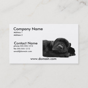 Sleeping Lab Puppy Dog Business Card