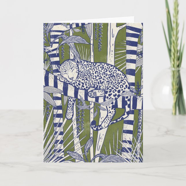 Sleeping Leopard Card (Front)