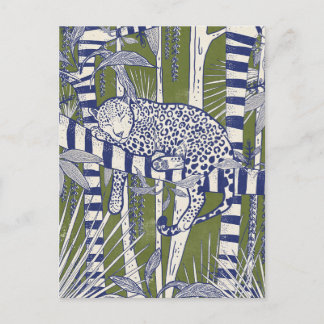 Sleeping Leopard Invitation Postcard