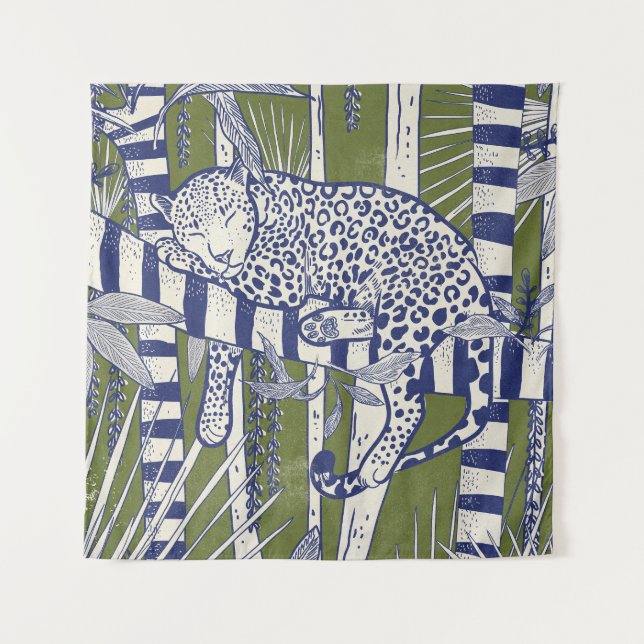 Sleeping Leopard Tapestry (Front)