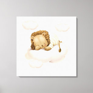 Sleeping Lion Canvas Print