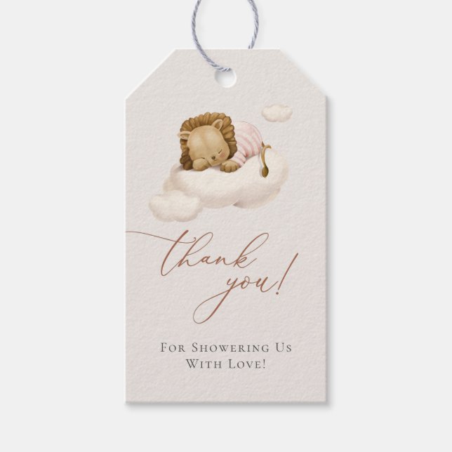 Sleeping Lion Gift Tags (Front)