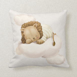 Sleeping Lion Throw Pillow