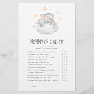 Sleeping Little Elephant Girl Mommy or Daddy Game