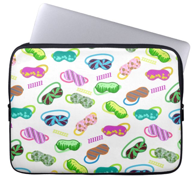 Sleeping masks pattern laptop sleeve (Front)