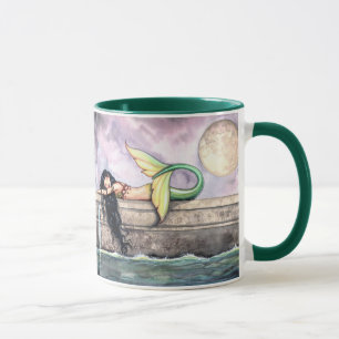 Sleeping Mermaid Mug by Molly Harrison