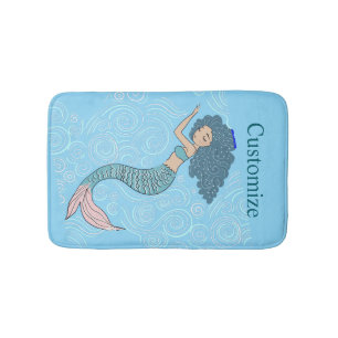 Sleeping Mermaid Thunder_Cove Bath Mat