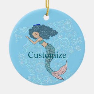 Sleeping Mermaid Thunder_Cove Ceramic Ornament