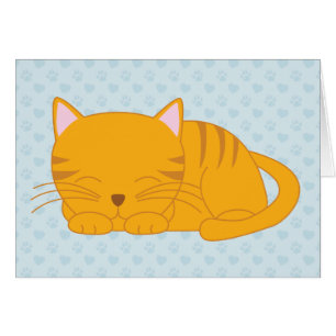 Sleeping Orange Tabby Cat