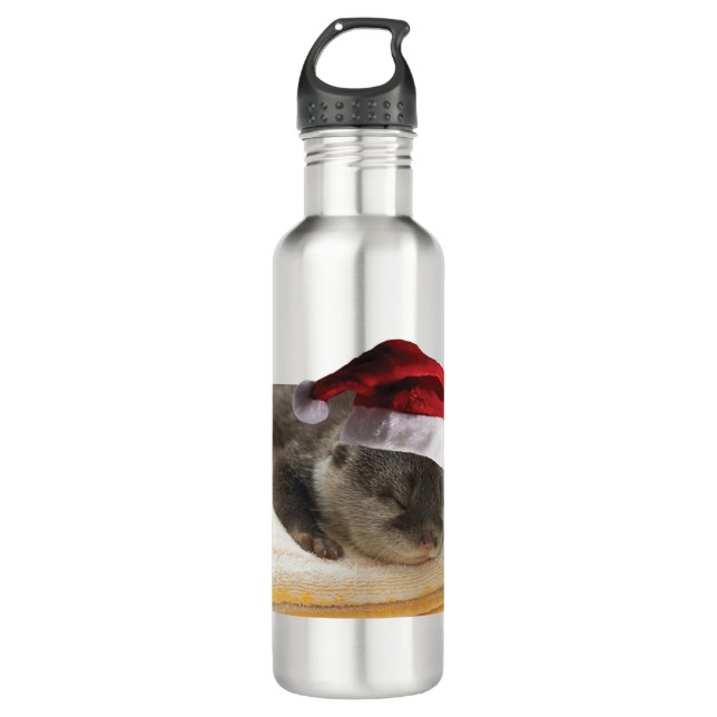 Sleeping-Otter 710 Ml Water Bottle (Front)