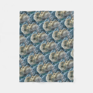 Sleeping Otter Fleece Blanket