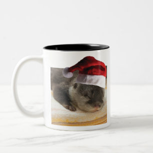 Sleeping-Otter Two-Tone Coffee Mug