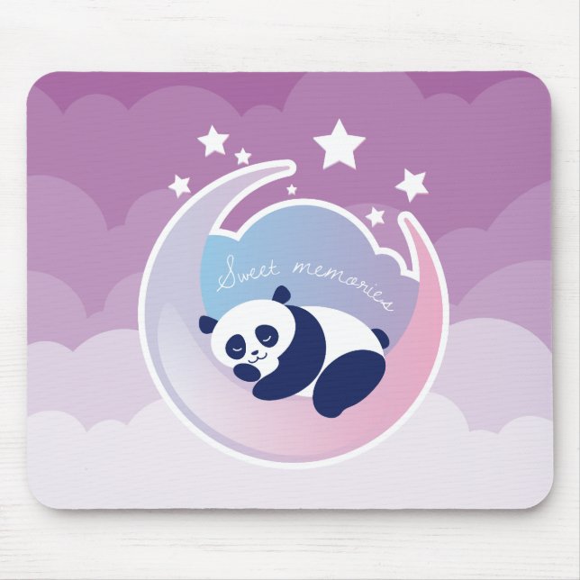 Sleeping Panda purple mousepad (Front)