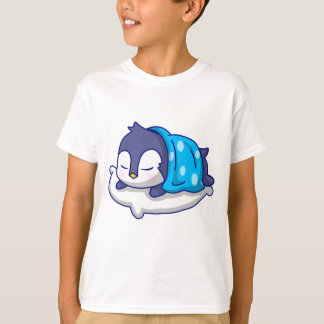 Sleeping penguin kids short sleeve shirt