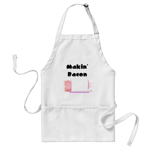 Sleeping Pigs Pink Blanket Makin' Bacon Standard Apron (Front)
