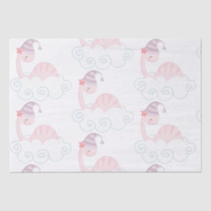 Sleeping Pink Dinosaur    Tissue Paper