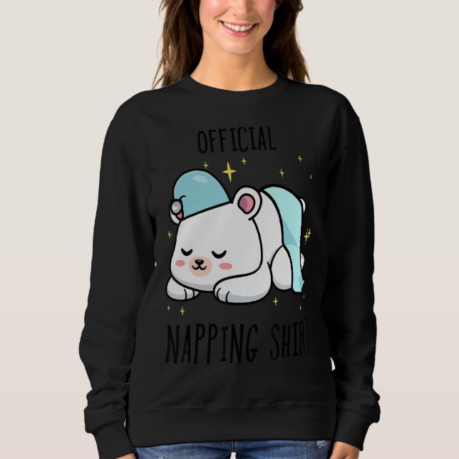 Sleeping Polar Bear Pyjamas Sleepyhead 1 Sweatshirt (Front)