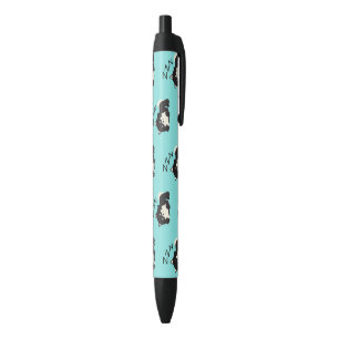 Sleeping Pomeranian Dog Animals Lover ZZZ Pet Black Ink Pen