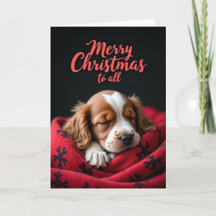Sleeping Pup Christmas Card
