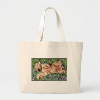 Sleeping Puppy Large Tote Bag