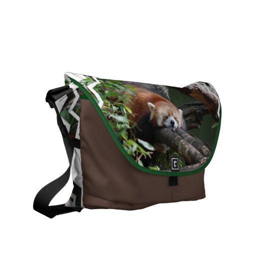 Sleeping Red Panda Messenger Bag
