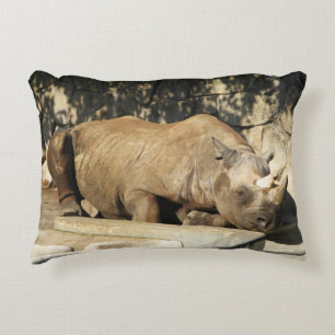 Sleeping Rhino Accent Pillow