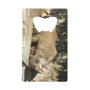 Sleeping Rhino Wallet Bottle Opener