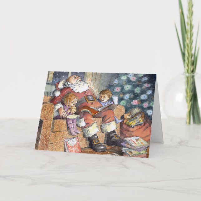 "Sleeping Santa" Christmas Card (Front)