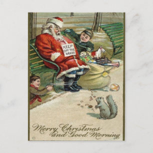 Sleeping Santa Claus Postcard