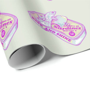 SLEEPING SARDINES rISE AND SHINE Wrapping Paper