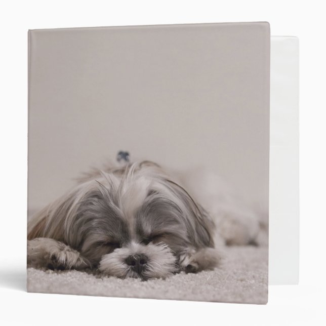 Sleeping Shih tzu Binder, Sleeping Dog Binder (Front/Inside)