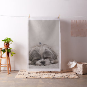 Sleeping Shih tzu Fabric, Sleeping Dog Fabric