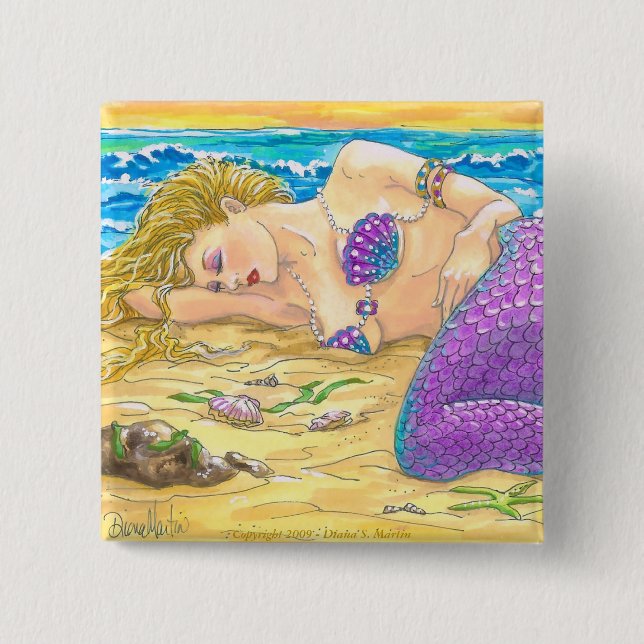 Sleeping Siren 2 Inch Square Button (Front)