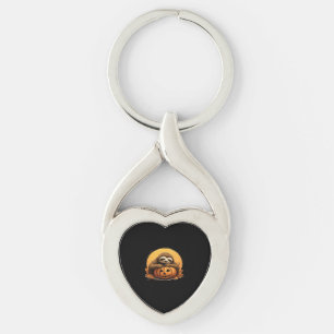 Sleeping Sloth and Halloween Pumpkin Classic T-Shi Keychain