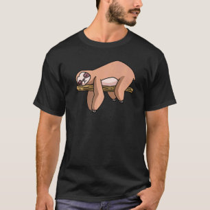 Sleeping Sloth On A Tree Branch Chilling Lazy T-Shirt