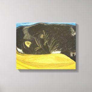 sleeping smokey by sky boivin canvas print