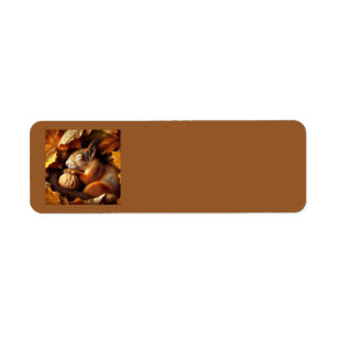 Sleeping Squirrel Address Labels