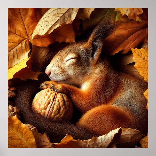 Sleeping Squirrel Poster (Front)