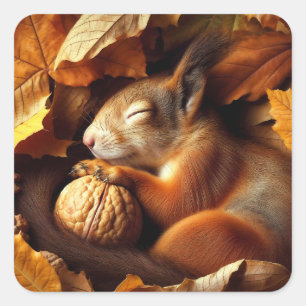 Sleeping Squirrel Stickers