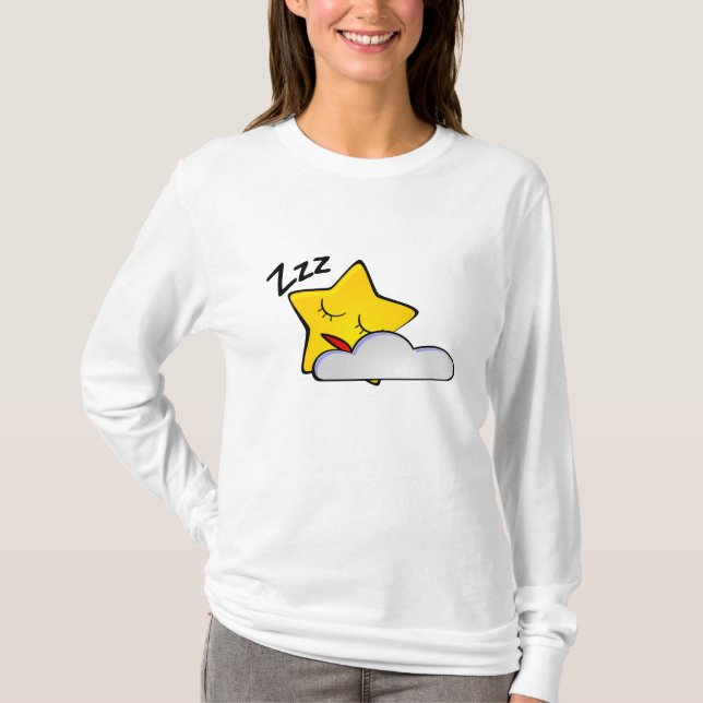 Sleeping Star Cartoon T-Shirt (Front)