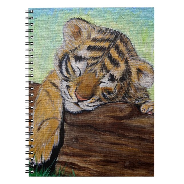 Sleeping Tiger Cub Painting Notebook (Front)