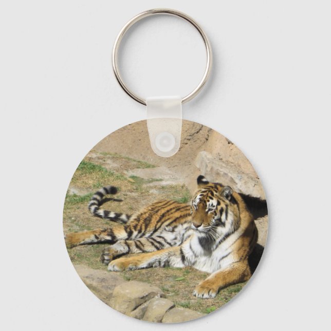 Sleeping Tiger Keychain (Front)