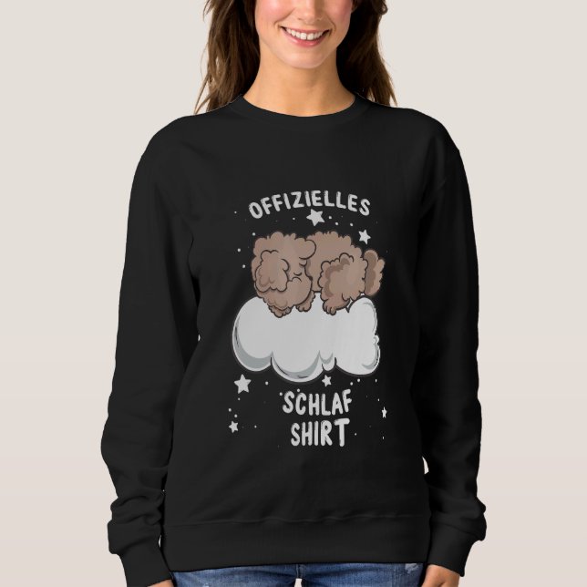 Sleeping  Toy Poodle Pyjamas Sweatshirt (Front)