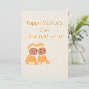 Sleeping Twins Happy Mother's Day Card