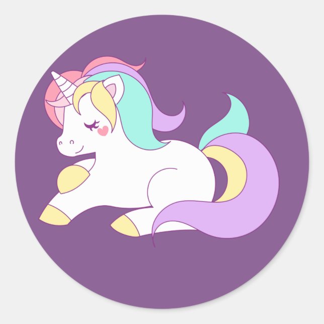 Sleeping Unicorn sticker (Front)