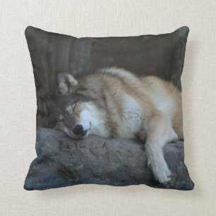 Sleeping Wolf Lodge Pillow
