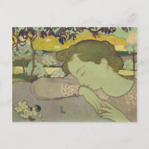 Sleeping Woman, 1892 Postcard