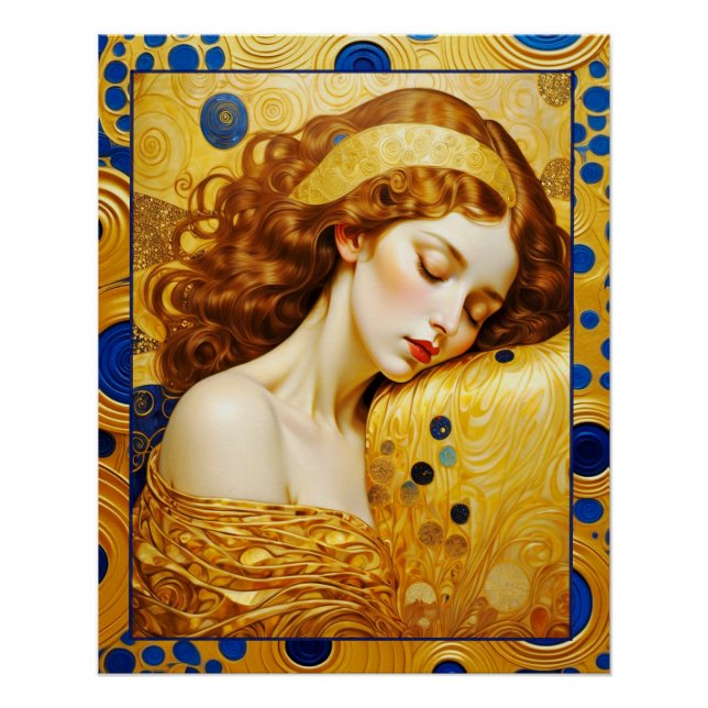 Sleeping Woman in Gold Poster (Front)